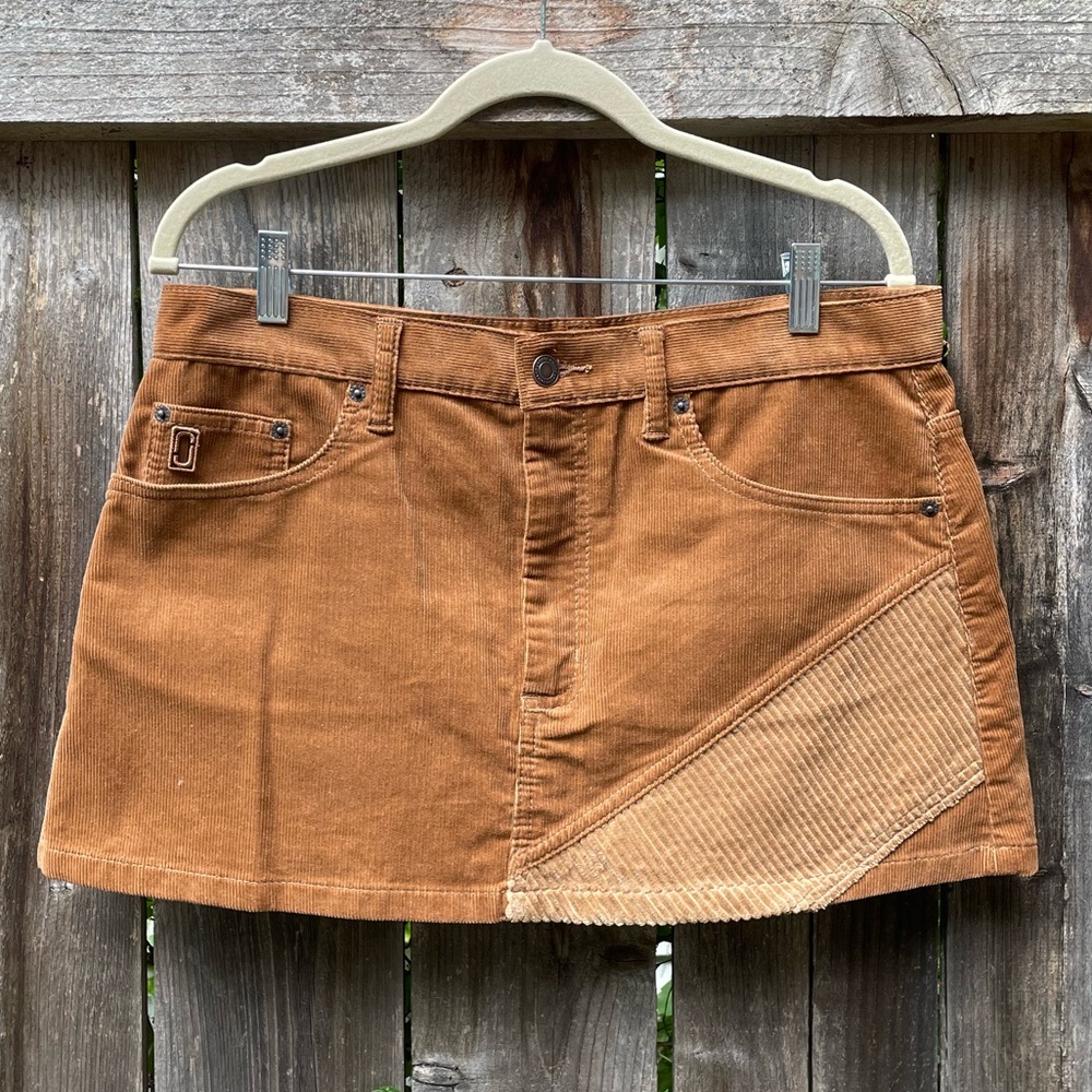 MARC JACOBS Y2K PANELED CORDUROY MINI SKIRT SZ 30 AUTHENTIC